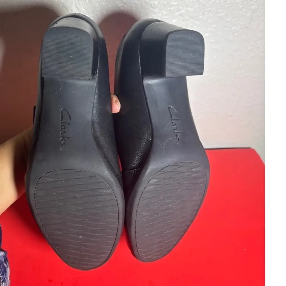 Clarks Black Mary Jane Emslie Lulin Lulin Pumps Shoes 9.5 M